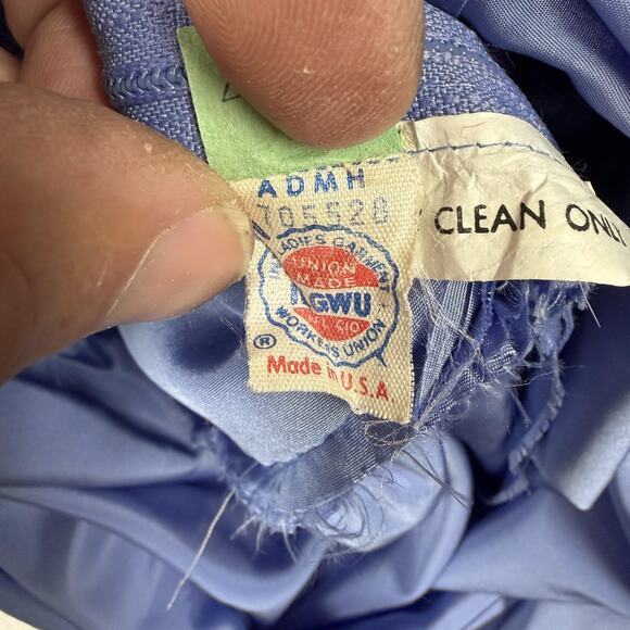 Vintage 80s Formal Dress 9/10 Ruffles Lace Peplum Evening Prom Bridesmaid Gown - Picture 8 of 14